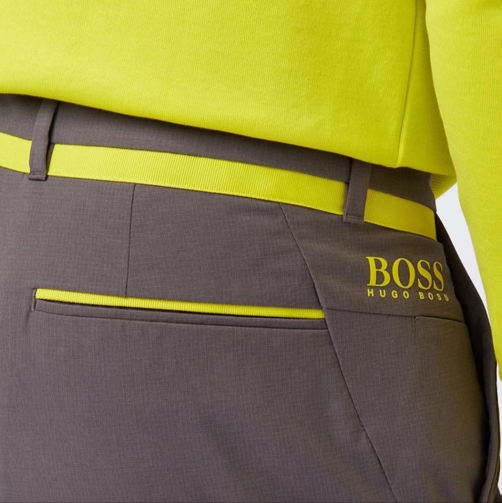 BOSS Hapron 3 • Ultra Slim Fit 38R Golf Pants Gray